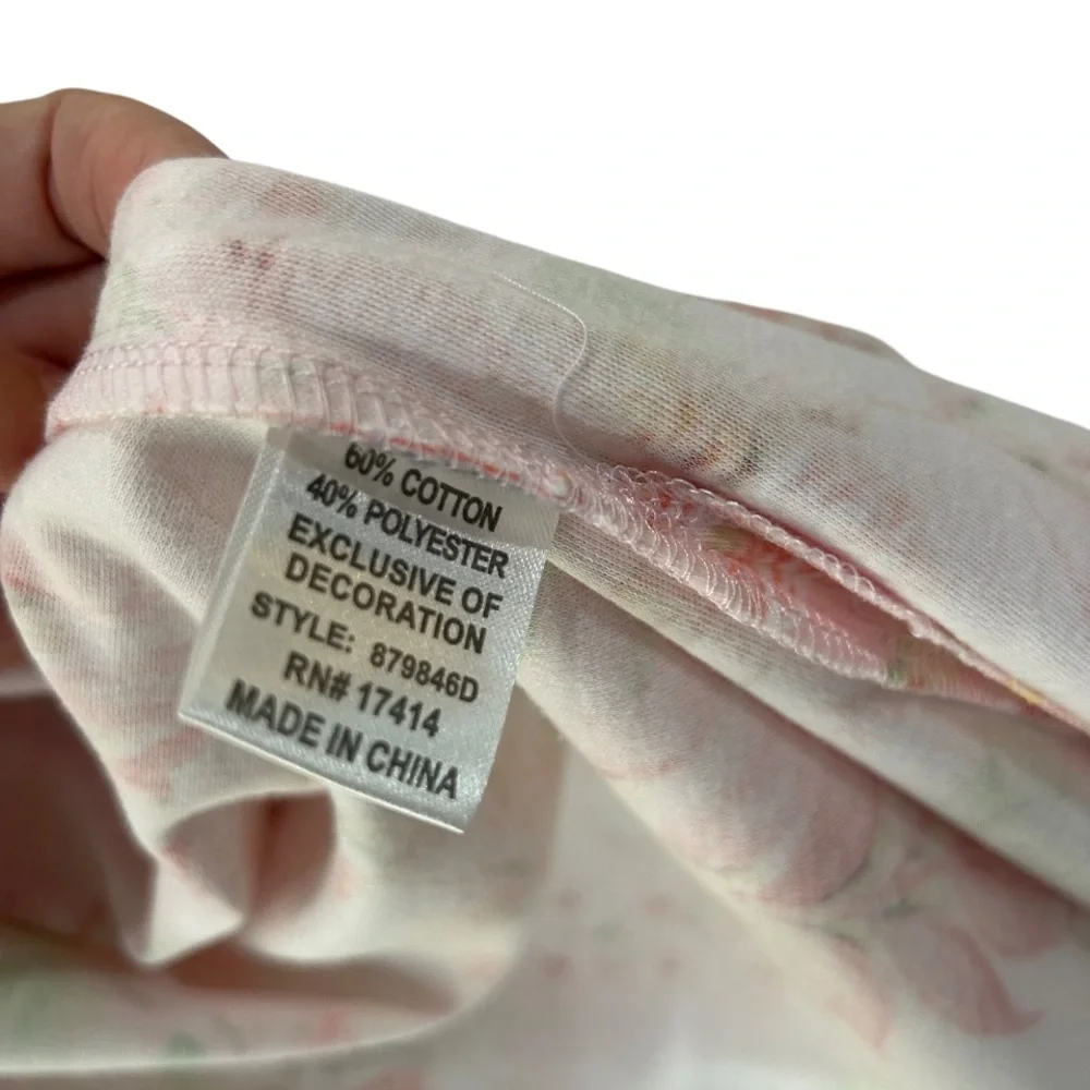 Miss Elaine Relax short sleeve zip Robe Medium pink floral pockets jersey NWT - Picture 12 of 12